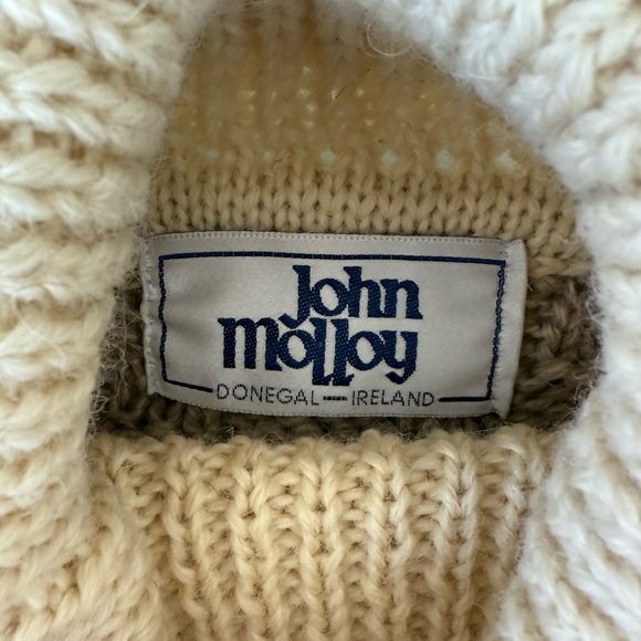 NWT 100% Irish Wool Fisherman's Cable Knit Sweater By John Molloy - Picture 8 of 10